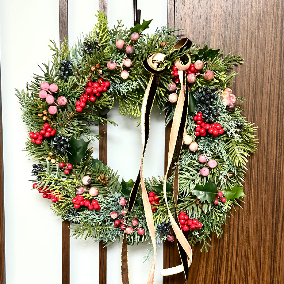 クリスマスリース アーティフィシャルフラワー