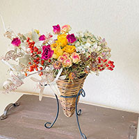 ドライフラワーのアレンジ