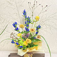 リンドウのアレンジ